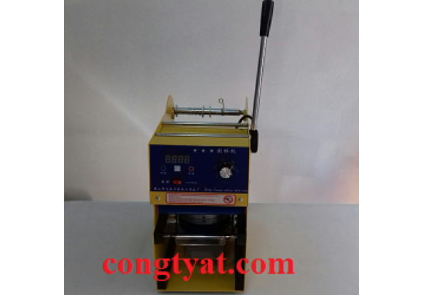 máy ép miệng ly trà sữa đài loan đếm số ly F02