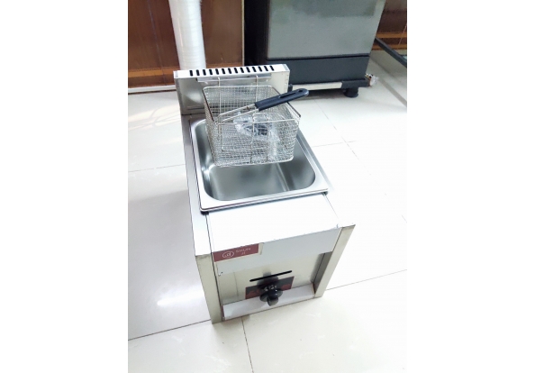Bếp chiên dùng ga 8L, bếp chiên dầu ga đơn